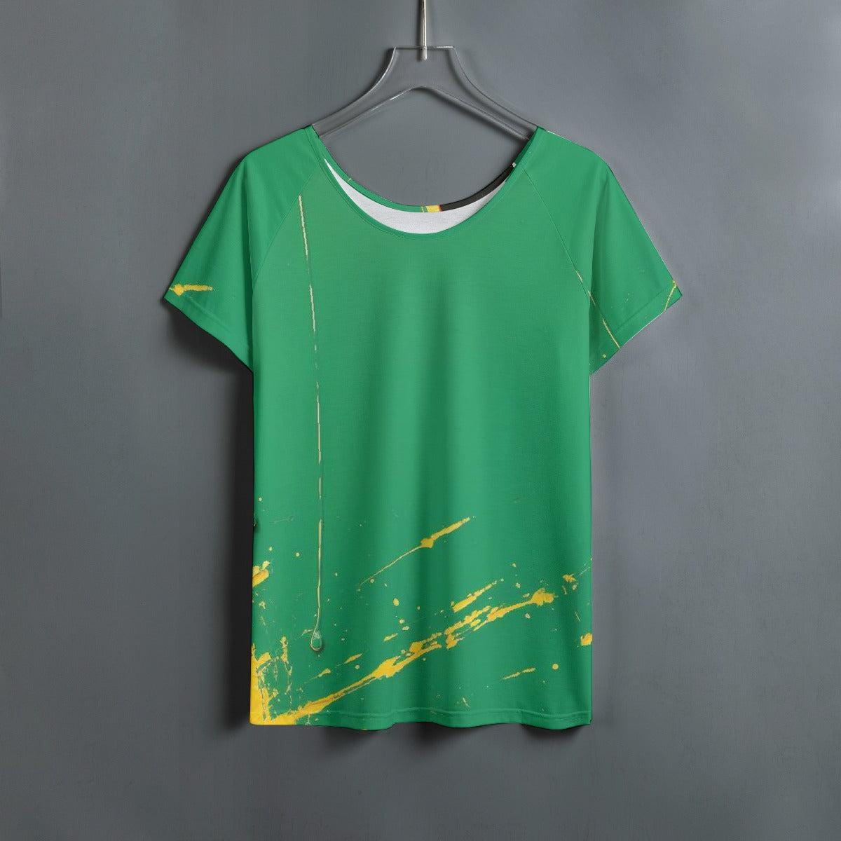 All-Over Print Women's Round Neck T-shirt With Raglan Sleeve