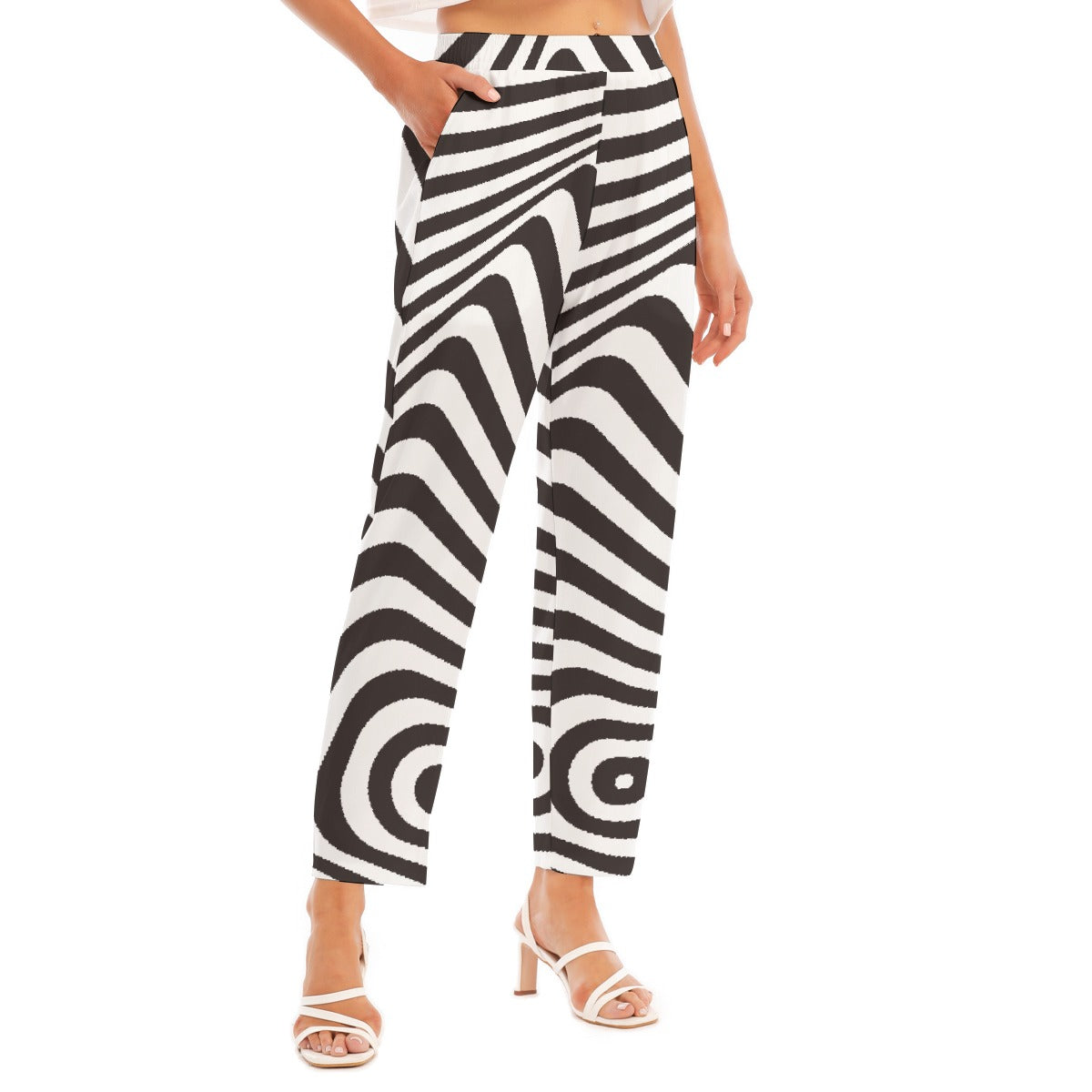 All-Over Print Women's Loose Straight-leg Pants