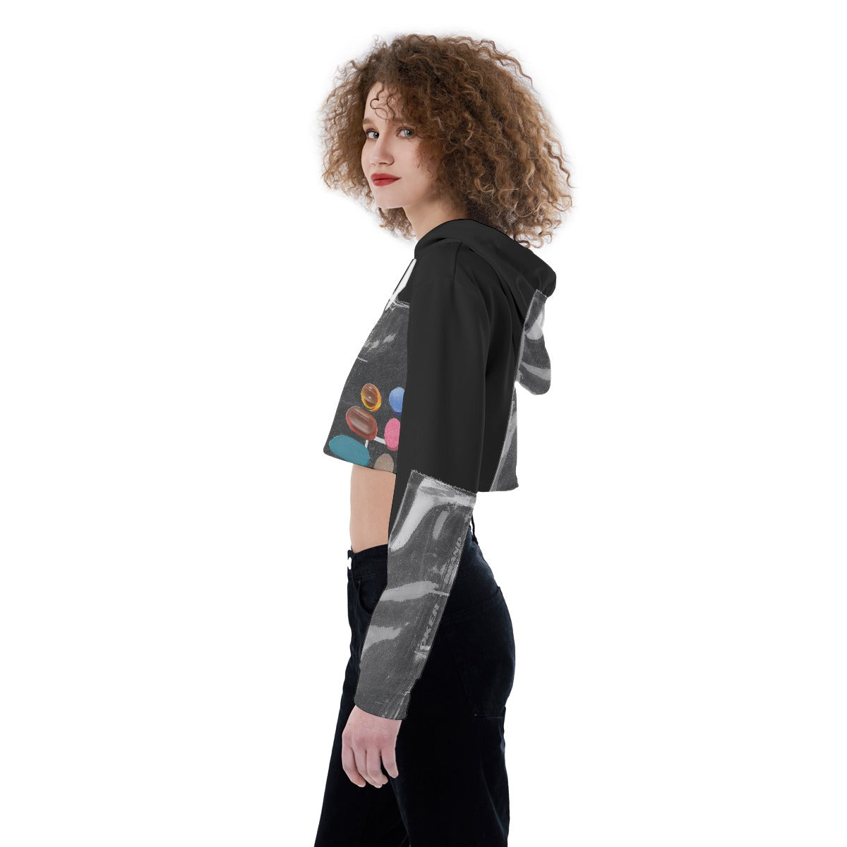 All-Over Print Women's Crop Top Hoodie