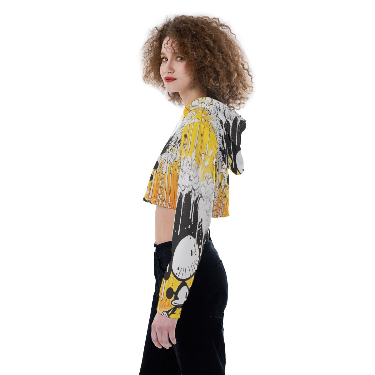 All-Over Print Women's Crop Top Hoodie