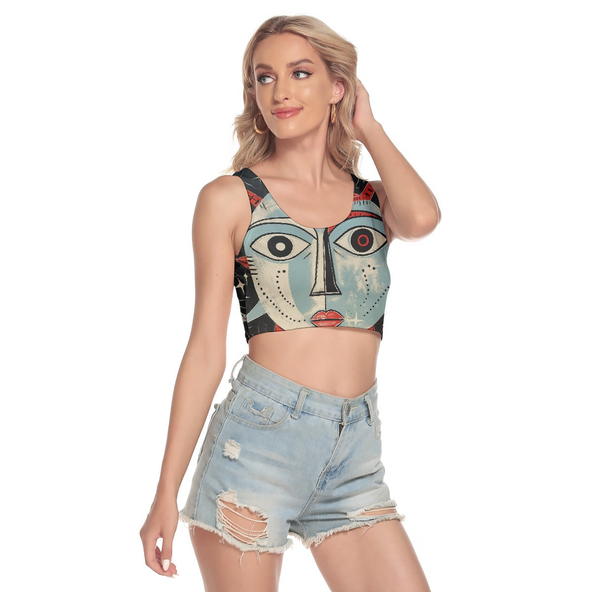 All-Over Print Women's Sport Crop Tank Top