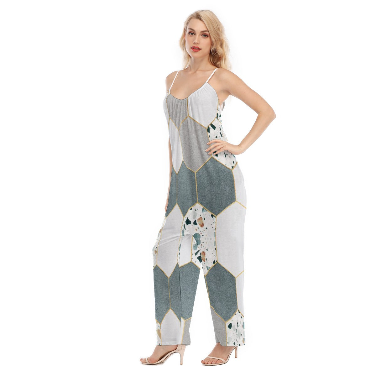 All-Over Print Women's Loose Cami Jumpsuit