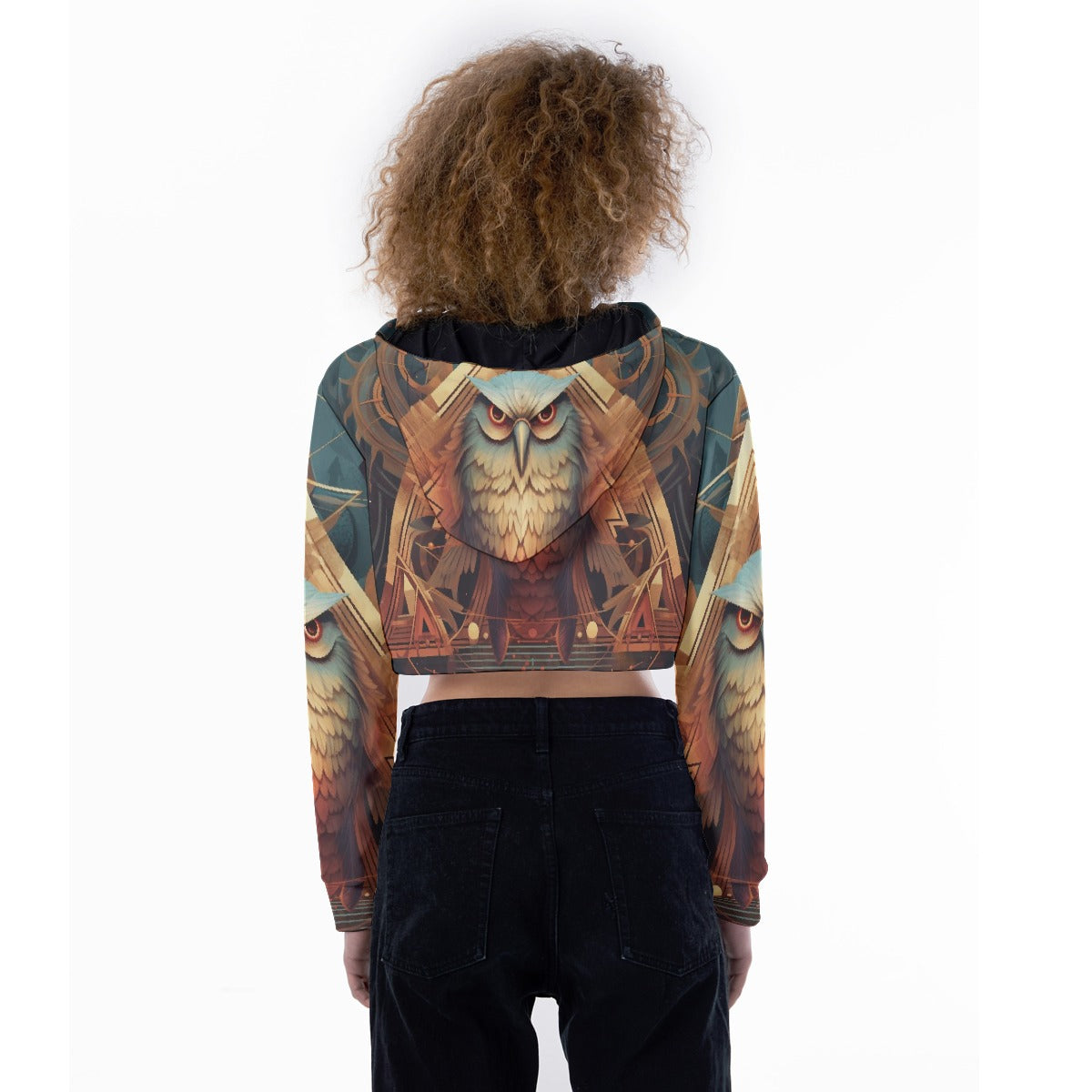 All-Over Print Women's Crop Top Hoodie