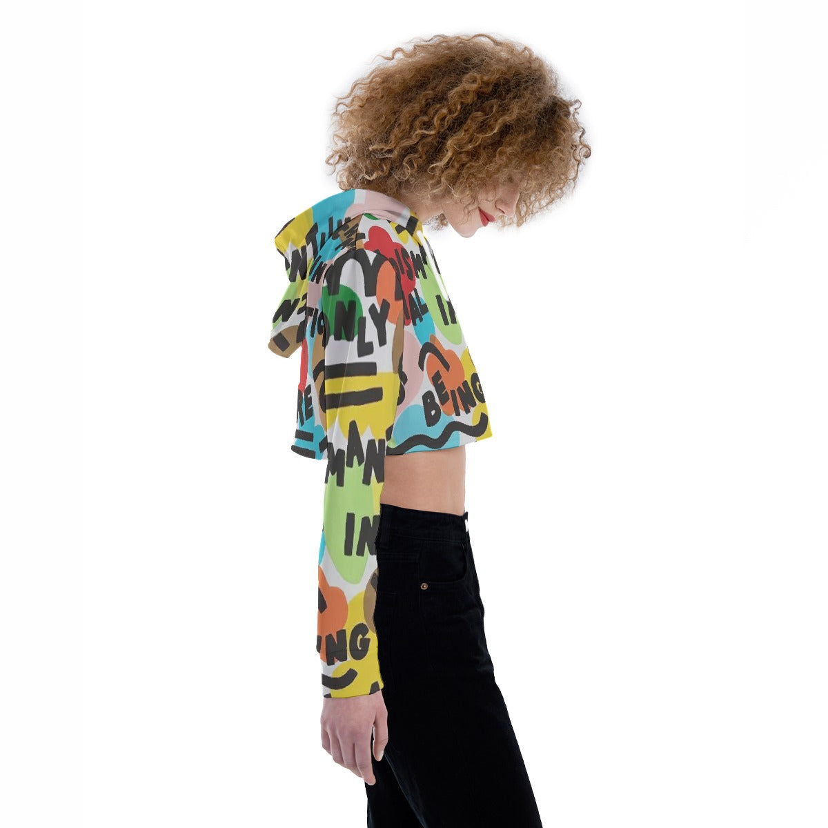 All-Over Print Women's Crop Top Hoodie