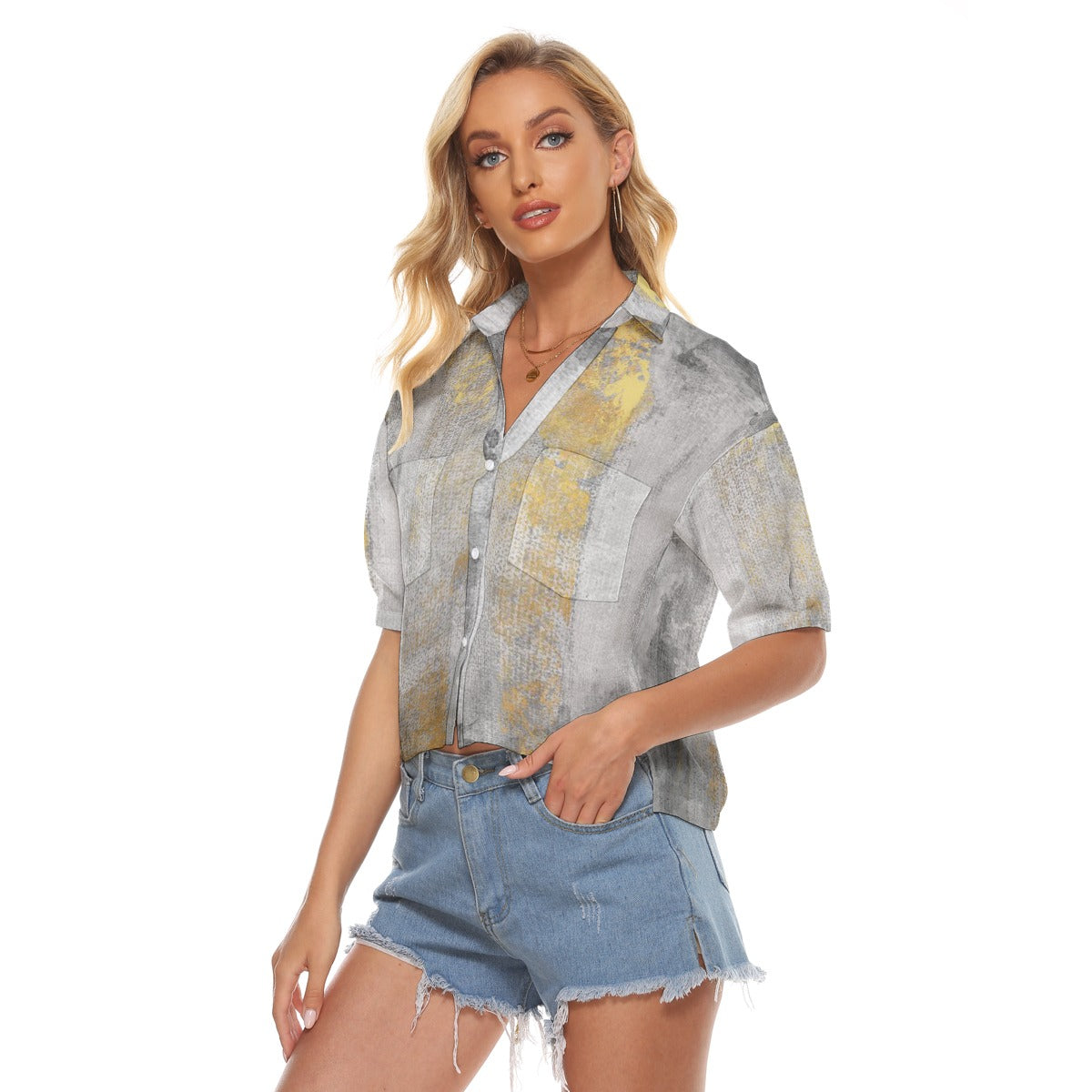 All-Over Print Women's V-neck Shirts