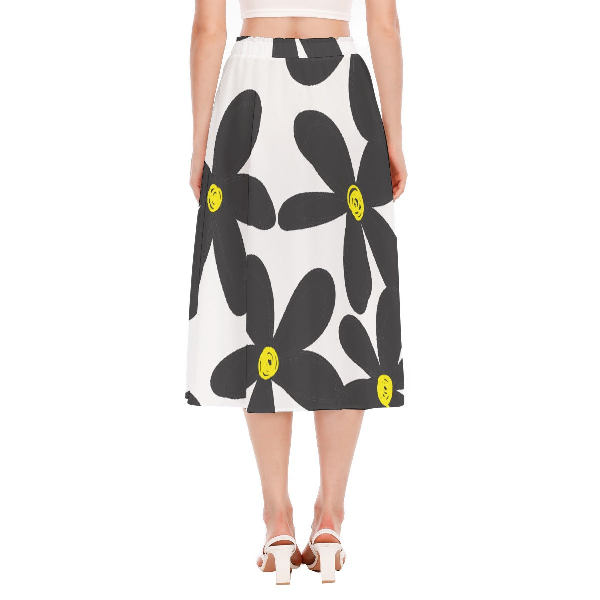 All-Over Print Women's Long Section Chiffon Skirt