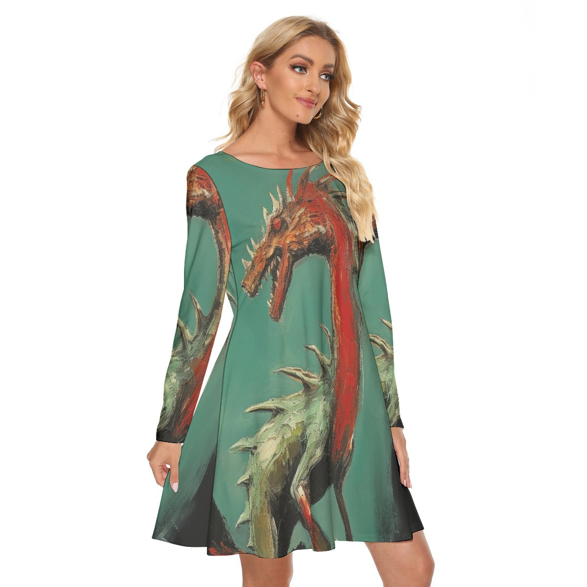 All-Over Print Women's Crew Neck Dress