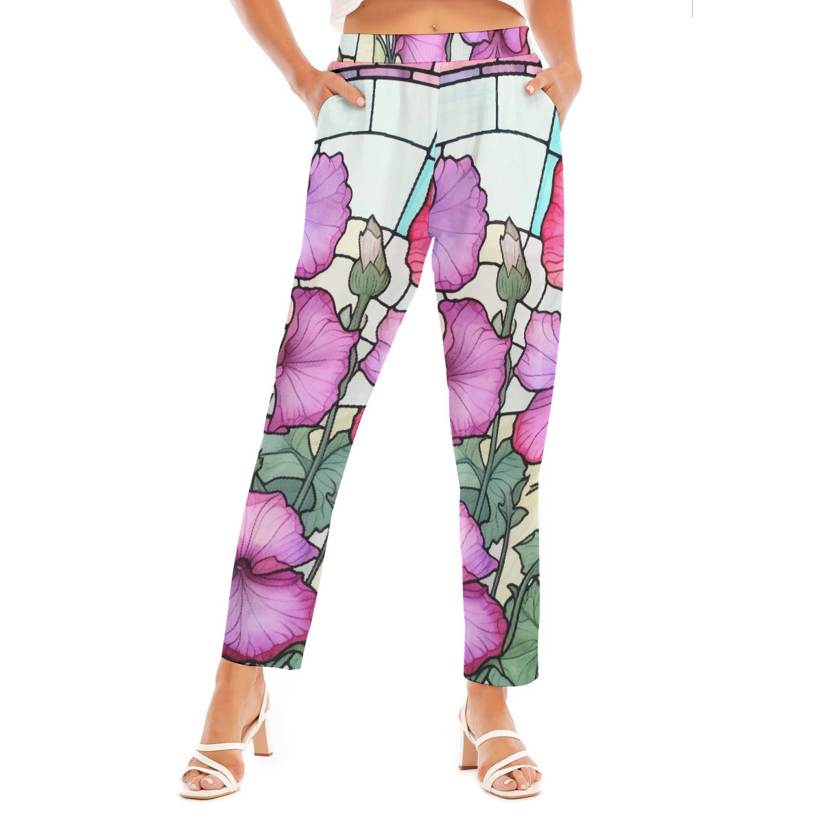 All-Over Print Women's Loose Straight-leg Pants