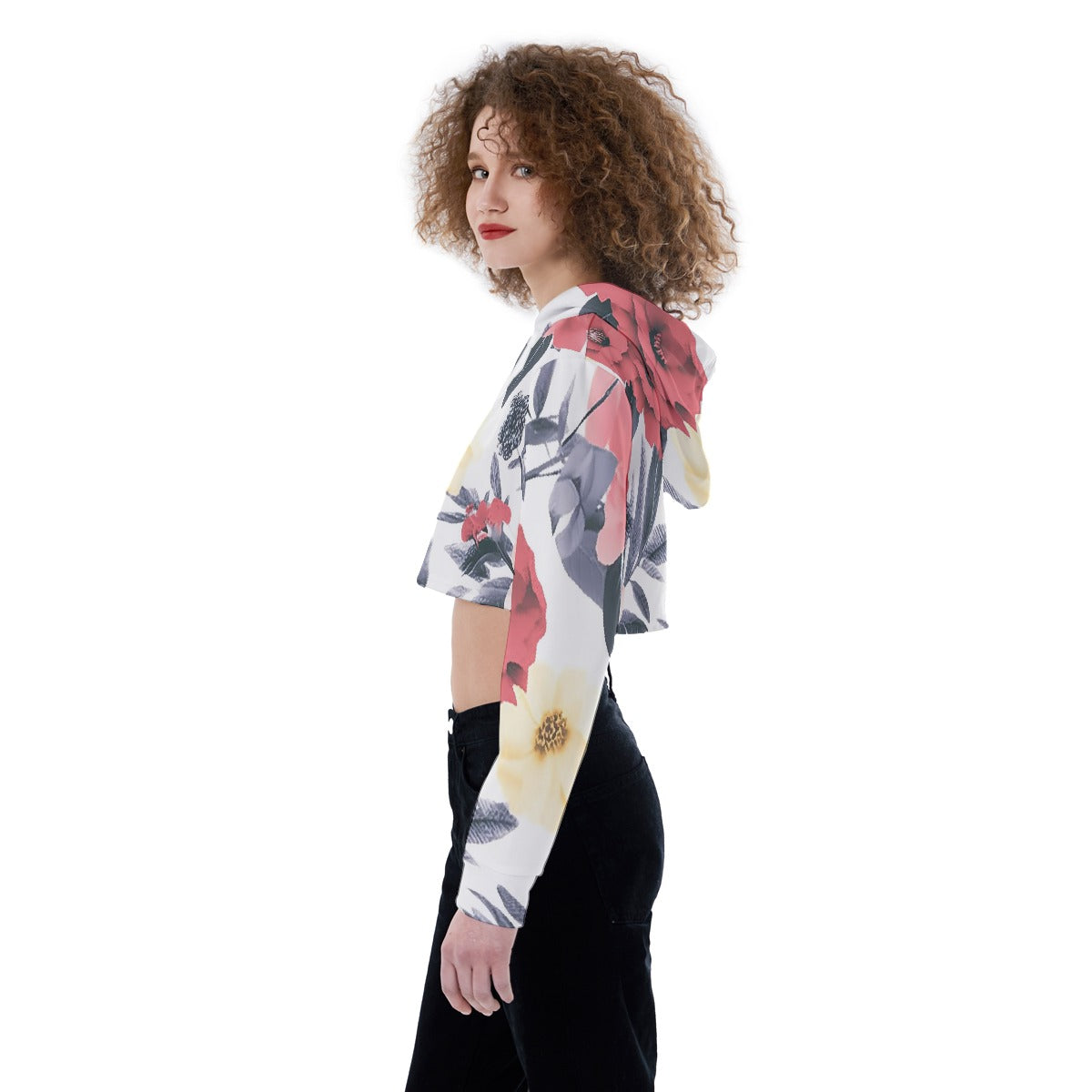 All-Over Print Women's Crop Top Hoodie