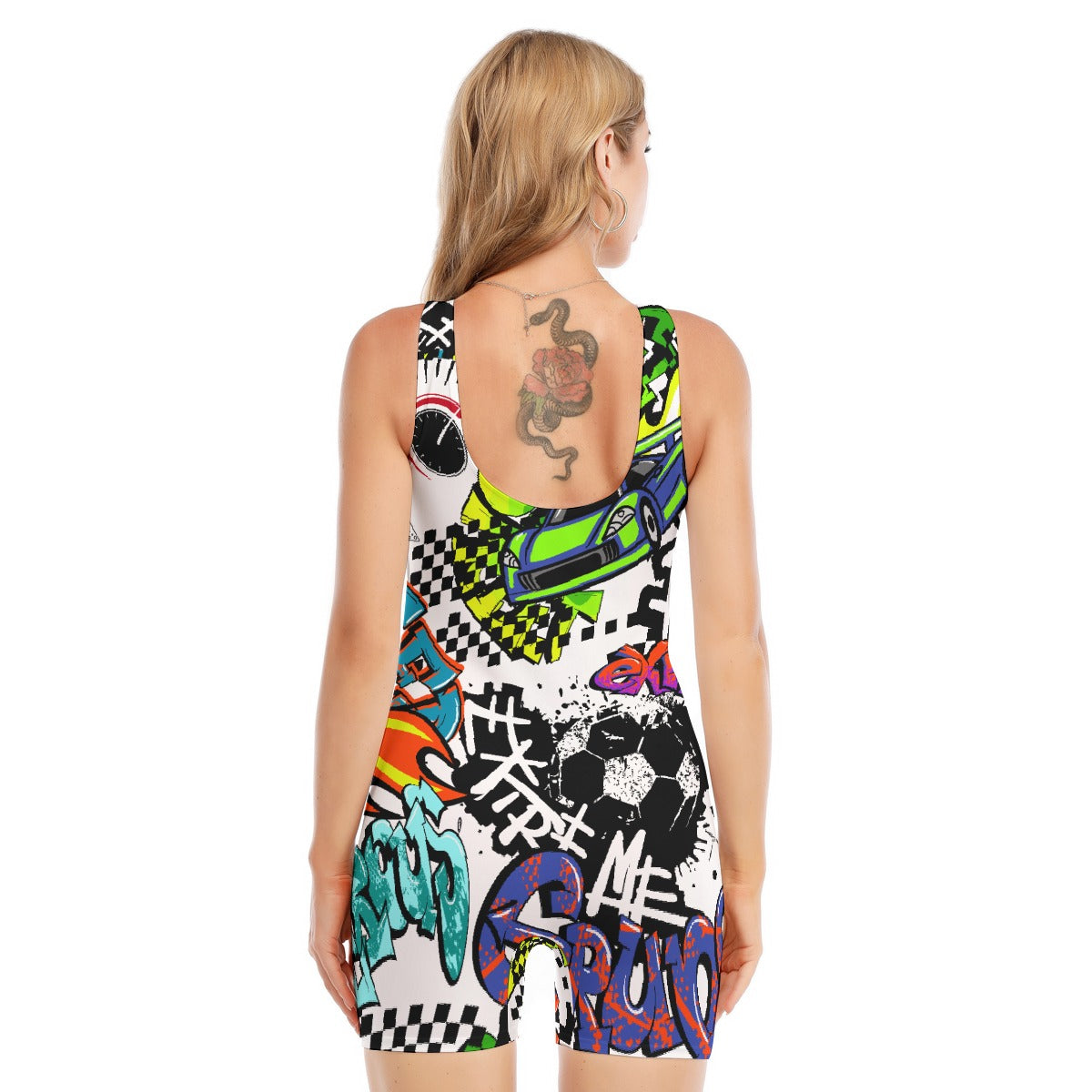 All-Over Print Women's Sleeveless One-piece Swimsuit