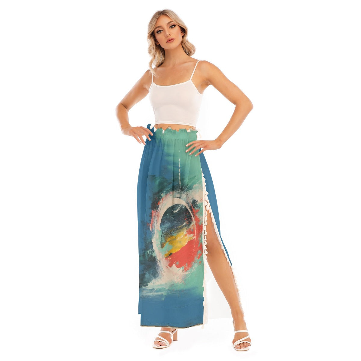 All-Over Print Women's Side Split Skirt