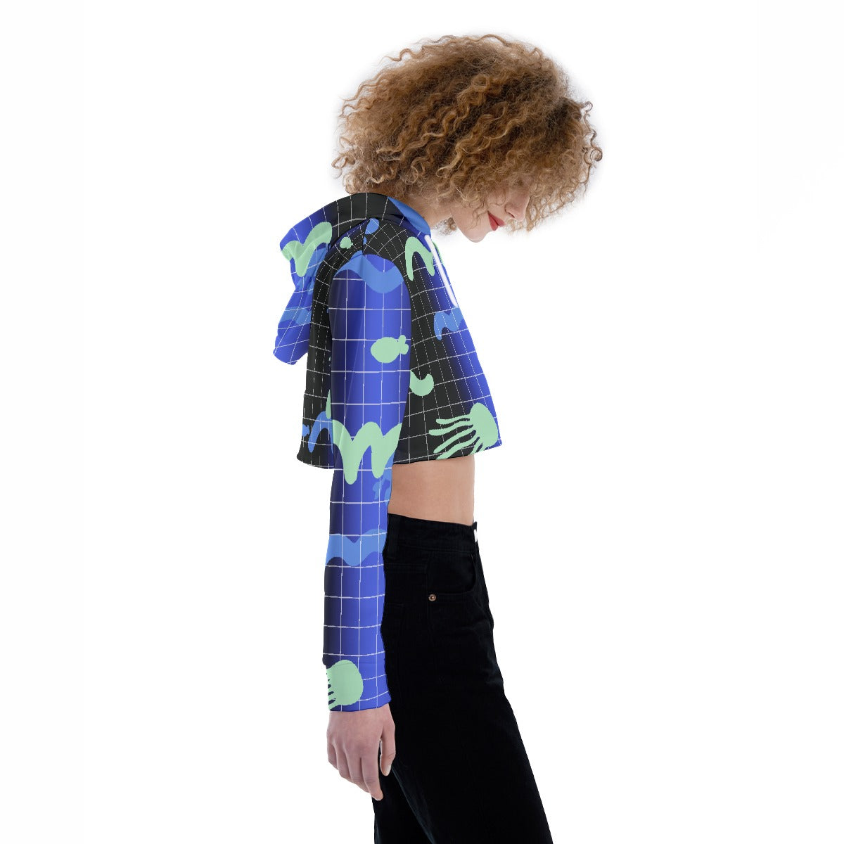 All-Over Print Women's Crop Top Hoodie