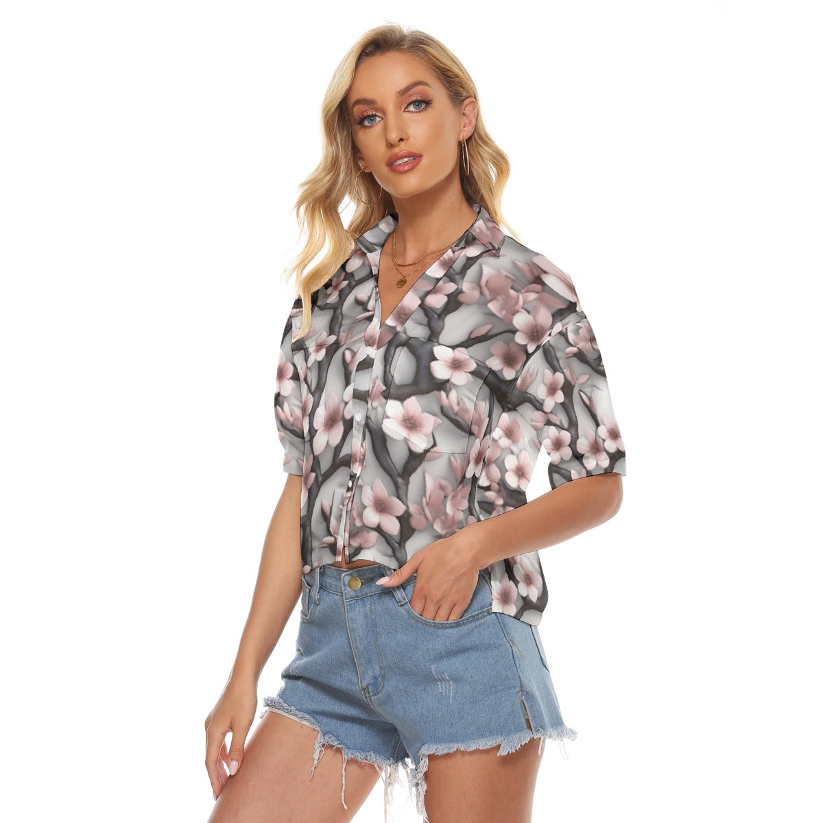 All-Over Print Women's V-neck Shirts