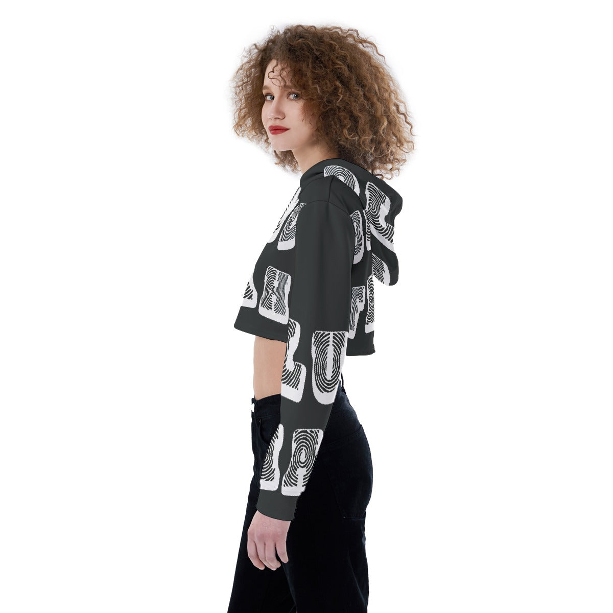 All-Over Print Women's Crop Top Hoodie
