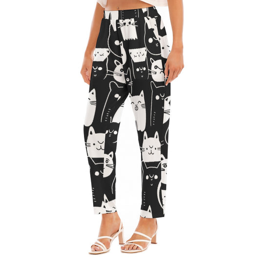 All-Over Print Women's Loose Straight-leg Pants