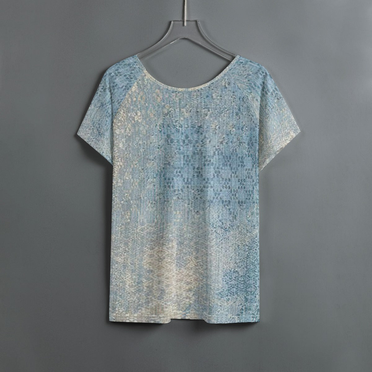 All-Over Print Women's Round Neck T-shirt With Raglan Sleeve