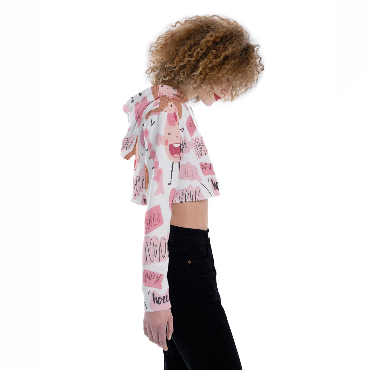 All-Over Print Women's Crop Top Hoodie
