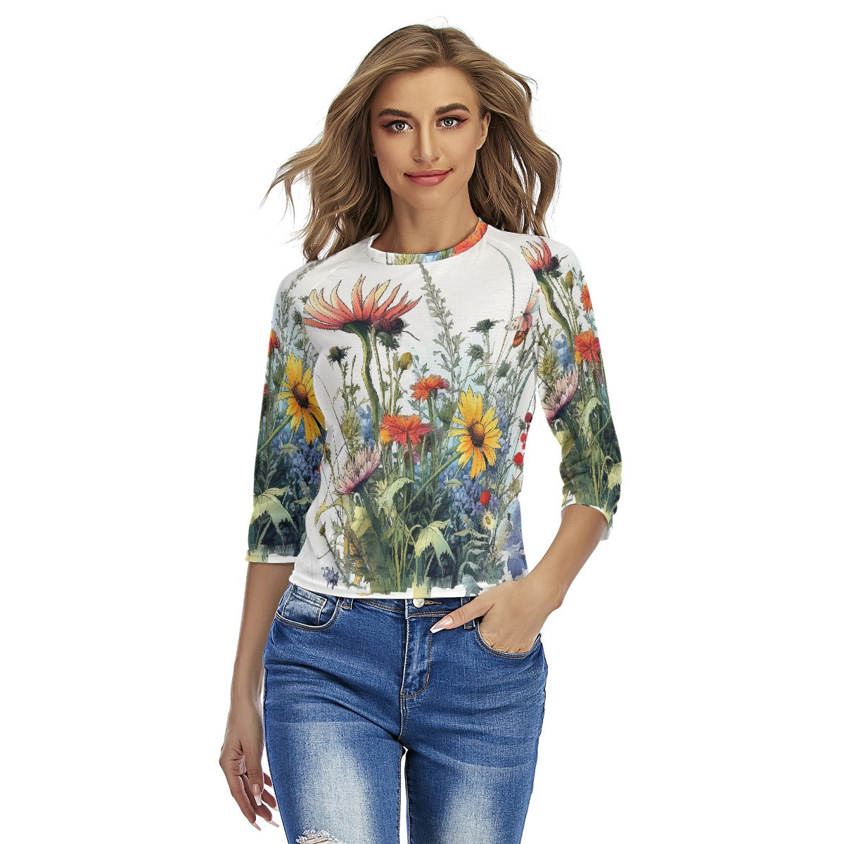 All-Over Print Women's Raglan Sleeves T-shirts