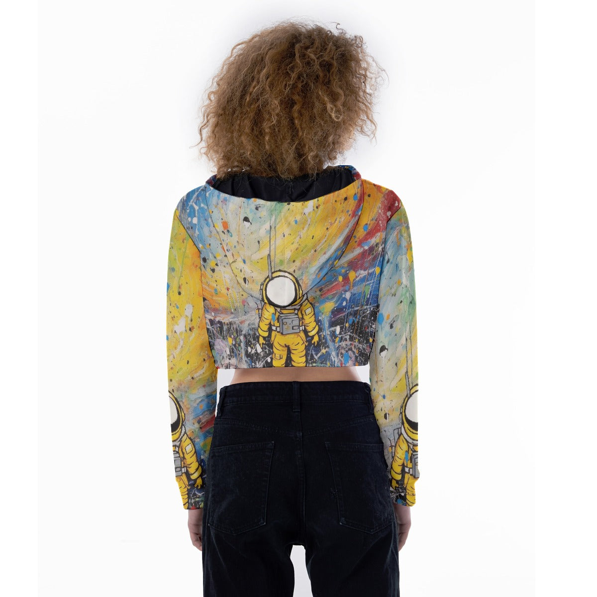 All-Over Print Women's Crop Top Hoodie