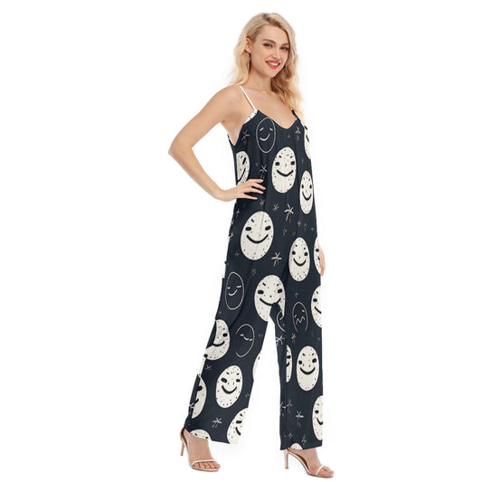 All-Over Print Women's Loose Cami Jumpsuit