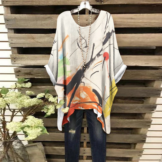 All-Over Print Women's Bat Sleeve Shirt