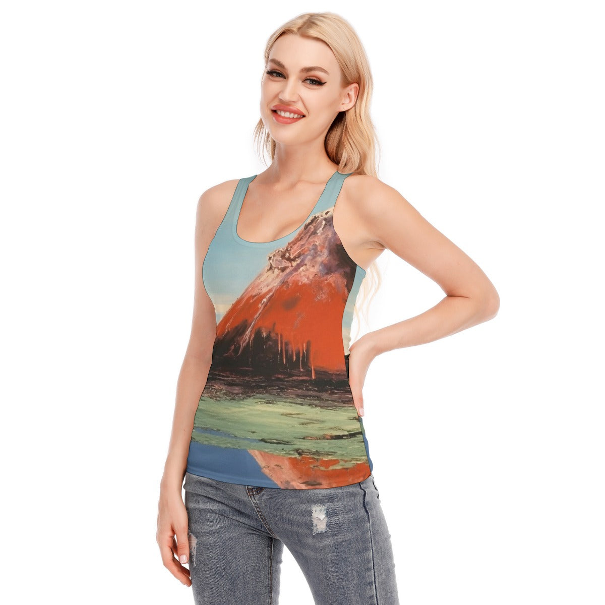 All-Over Print Women's Racer Vest | 190GSM Cotton