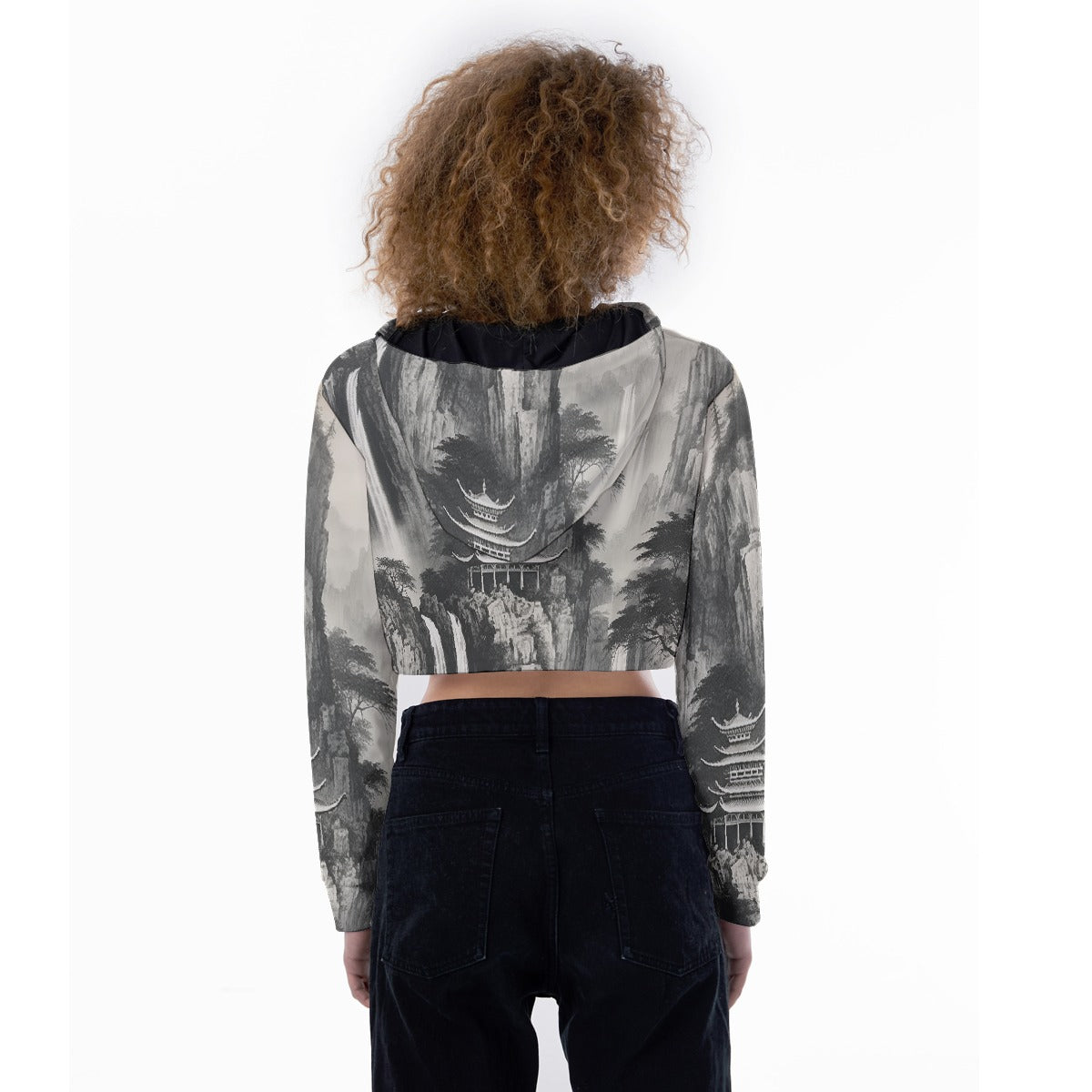 All-Over Print Women's Crop Top Hoodie