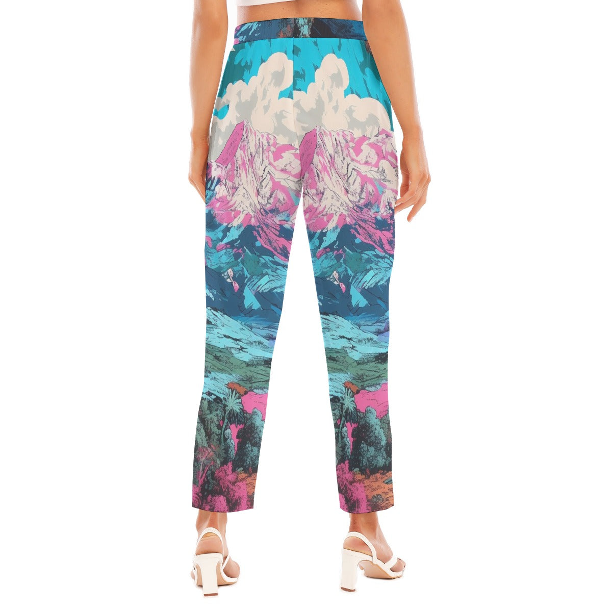 All-Over Print Women's Loose Straight-leg Pants