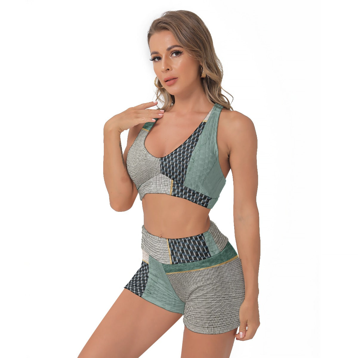 All-Over Print Women's Sports Bra Suit