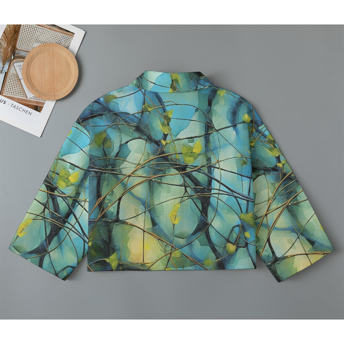 All-Over Print Women's Cropped Jacket | 245GSM Cotton