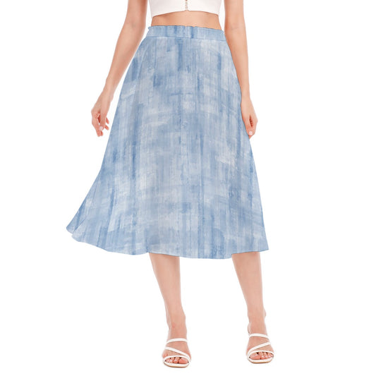 All-Over Print Women's Long Section Chiffon Skirt