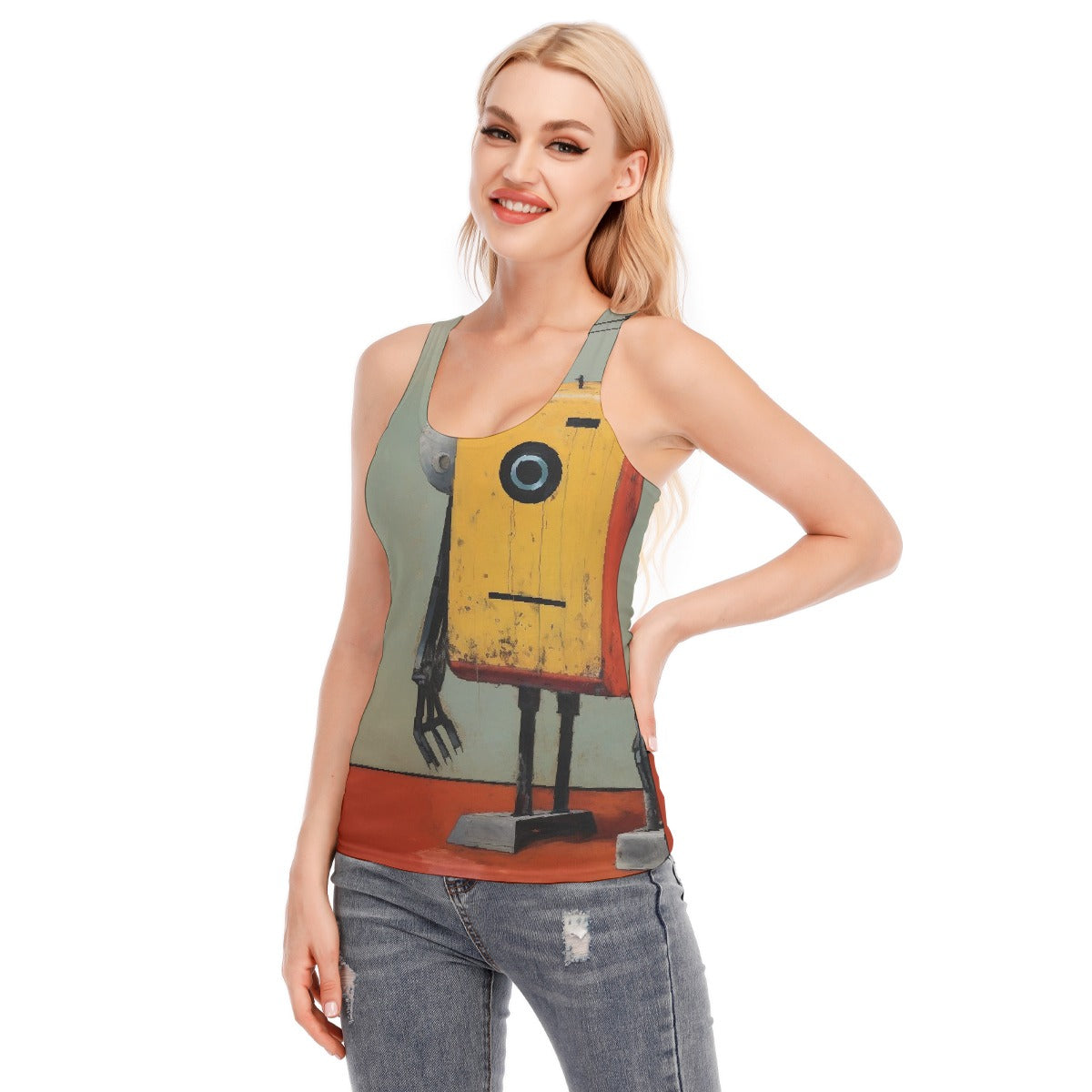 All-Over Print Women's Racer Vest | 190GSM Cotton