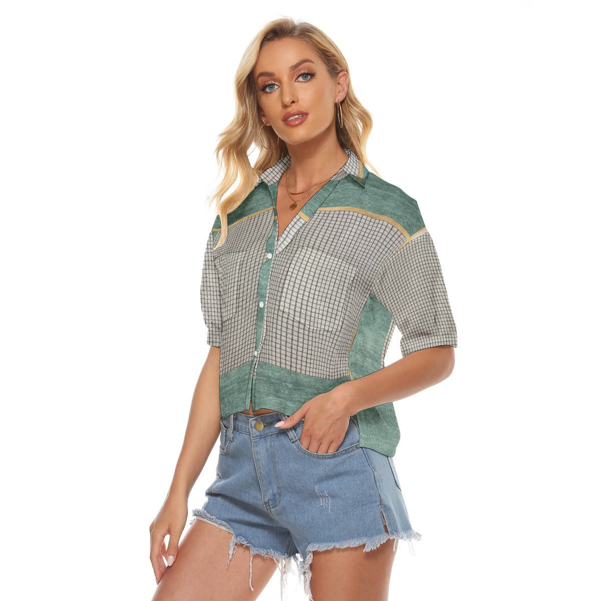 All-Over Print Women's V-neck Shirts