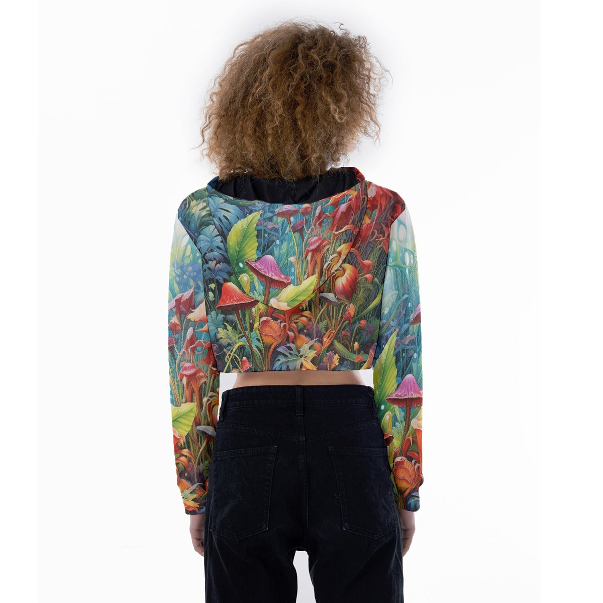 All-Over Print Women's Crop Top Hoodie