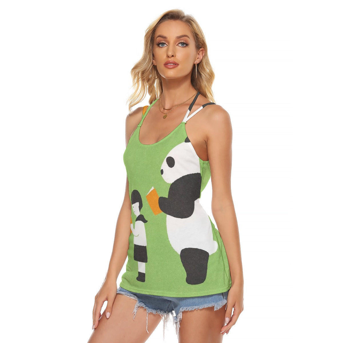 All-Over Print Women's Halter Top With Backless