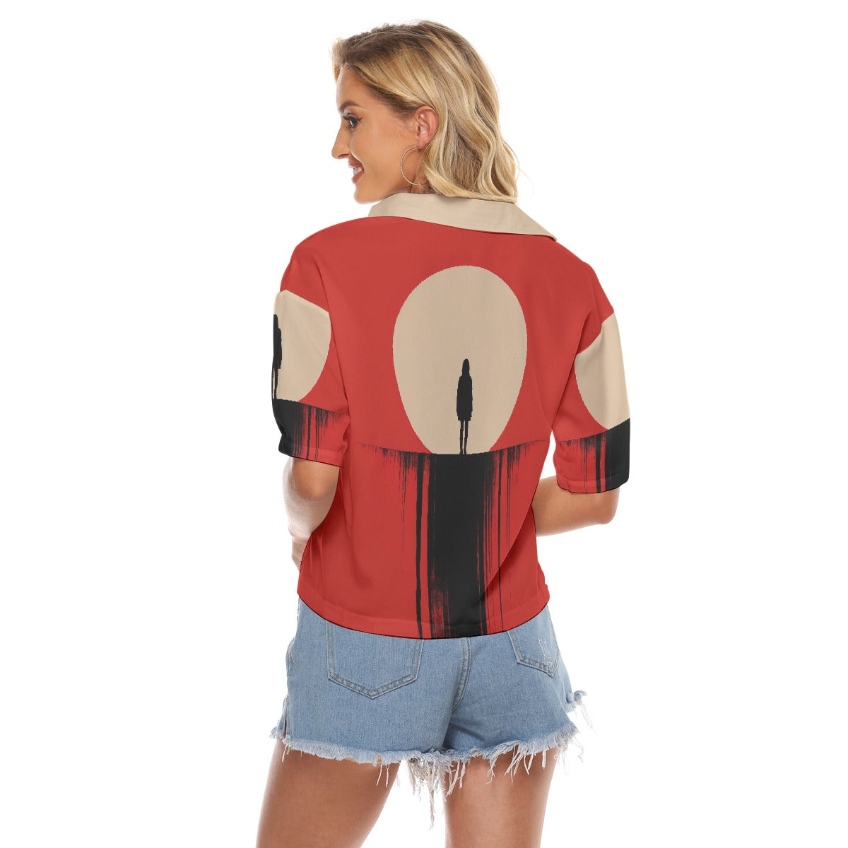 All-Over Print Women's V-neck Shirts