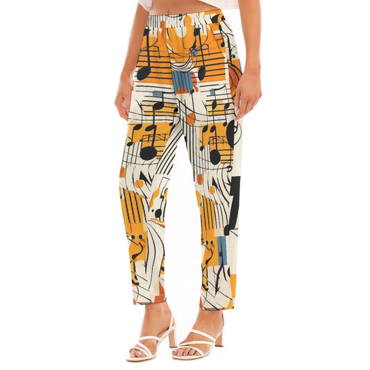 All-Over Print Women's Loose Straight-leg Pants