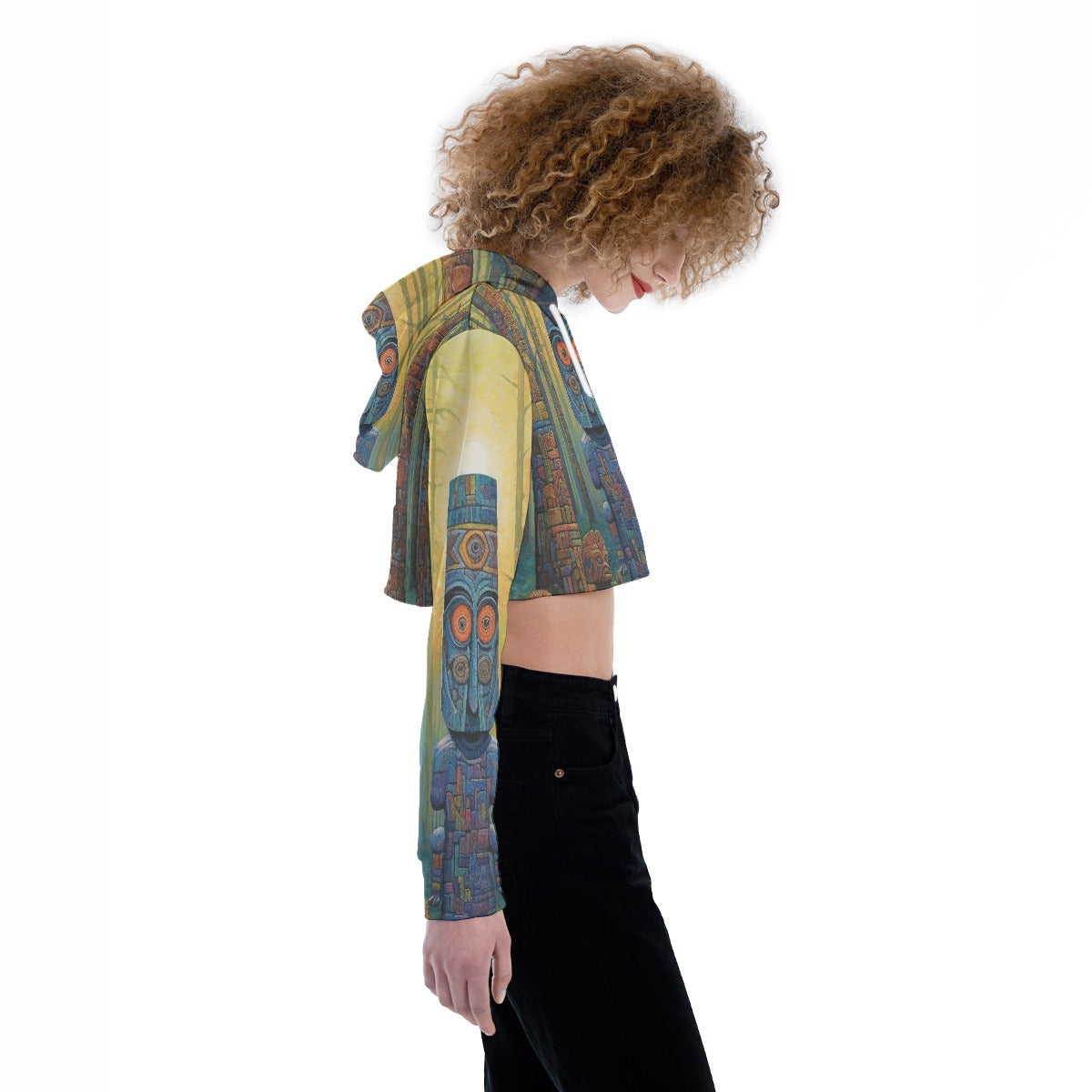 All-Over Print Women's Crop Top Hoodie