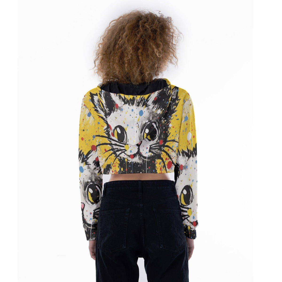 All-Over Print Women's Crop Top Hoodie