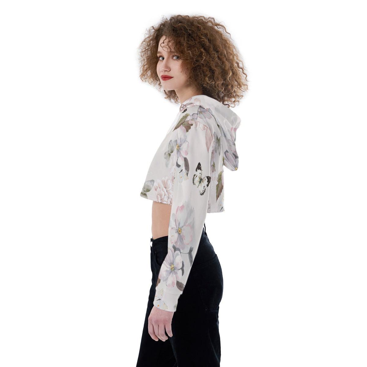 All-Over Print Women's Crop Top Hoodie