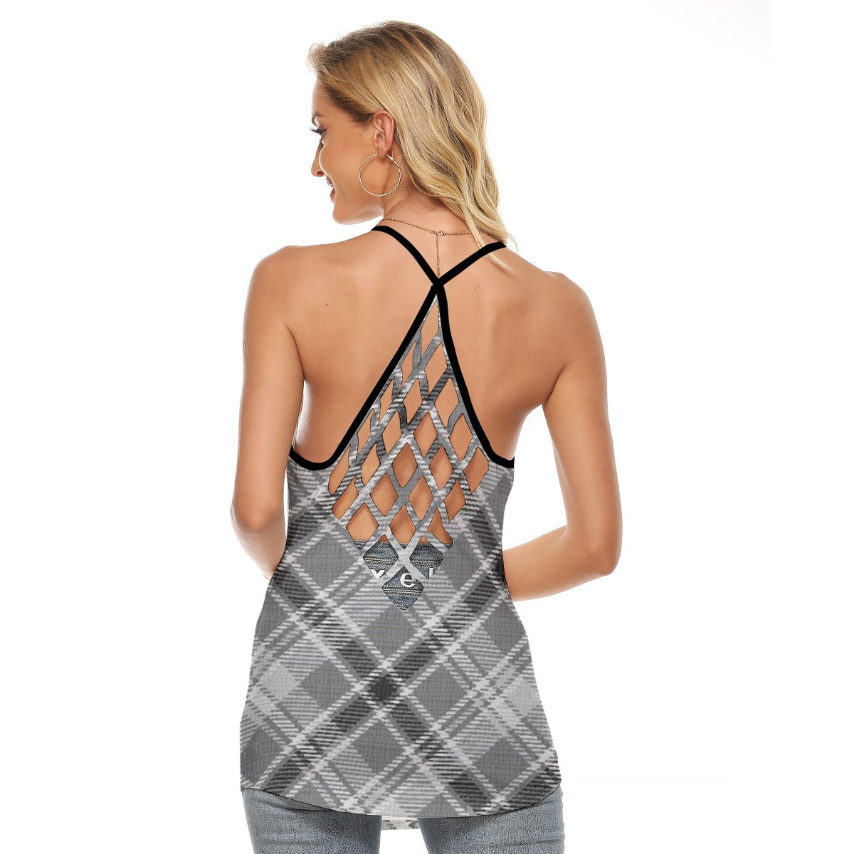 All-Over Print Women's Criss-Cross Open Back Tank Top