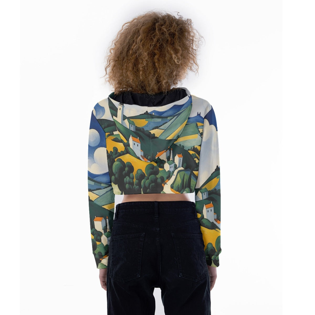 All-Over Print Women's Crop Top Hoodie