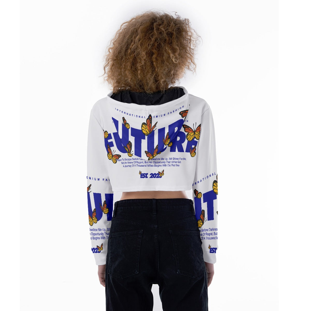 All-Over Print Women's Crop Top Hoodie