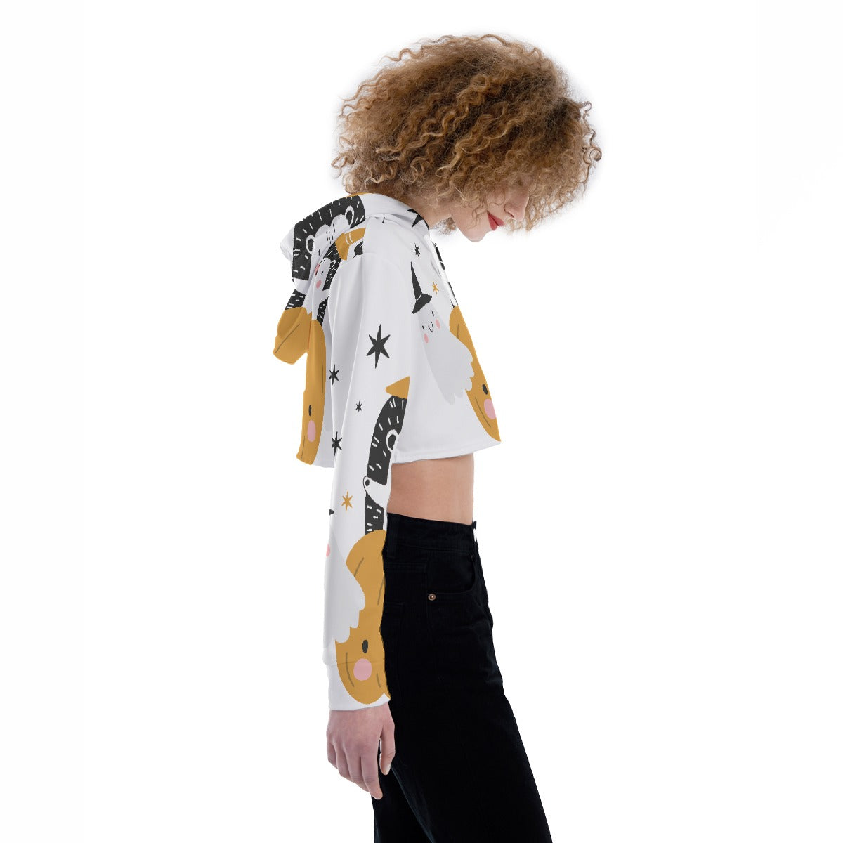 All-Over Print Women's Crop Top Hoodie