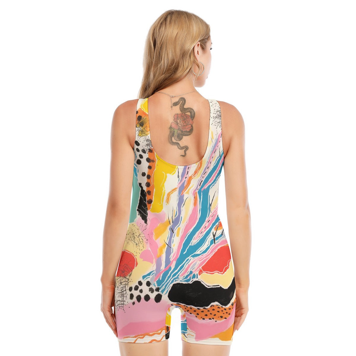All-Over Print Women's Sleeveless One-piece Swimsuit