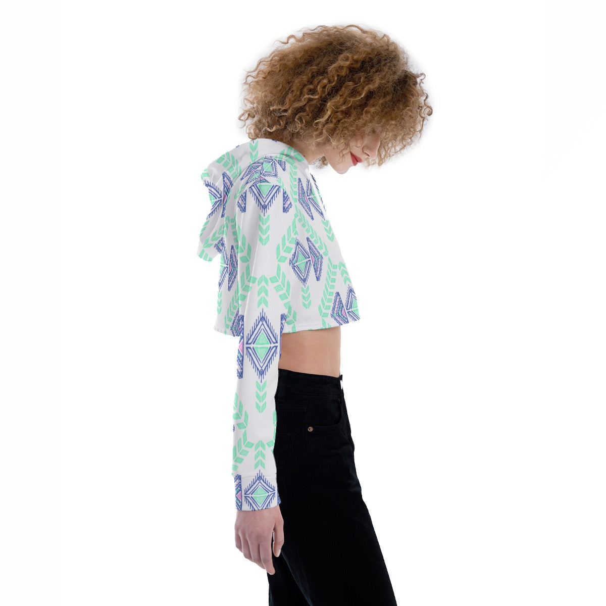 All-Over Print Women's Crop Top Hoodie