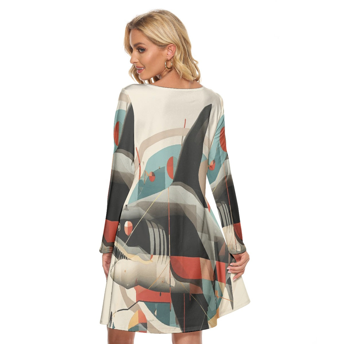 All-Over Print Women's Crew Neck Dress