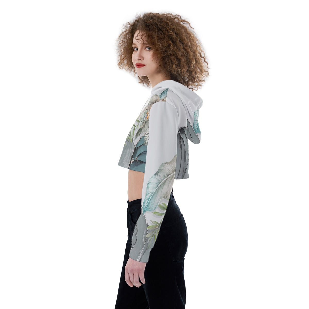 All-Over Print Women's Crop Top Hoodie