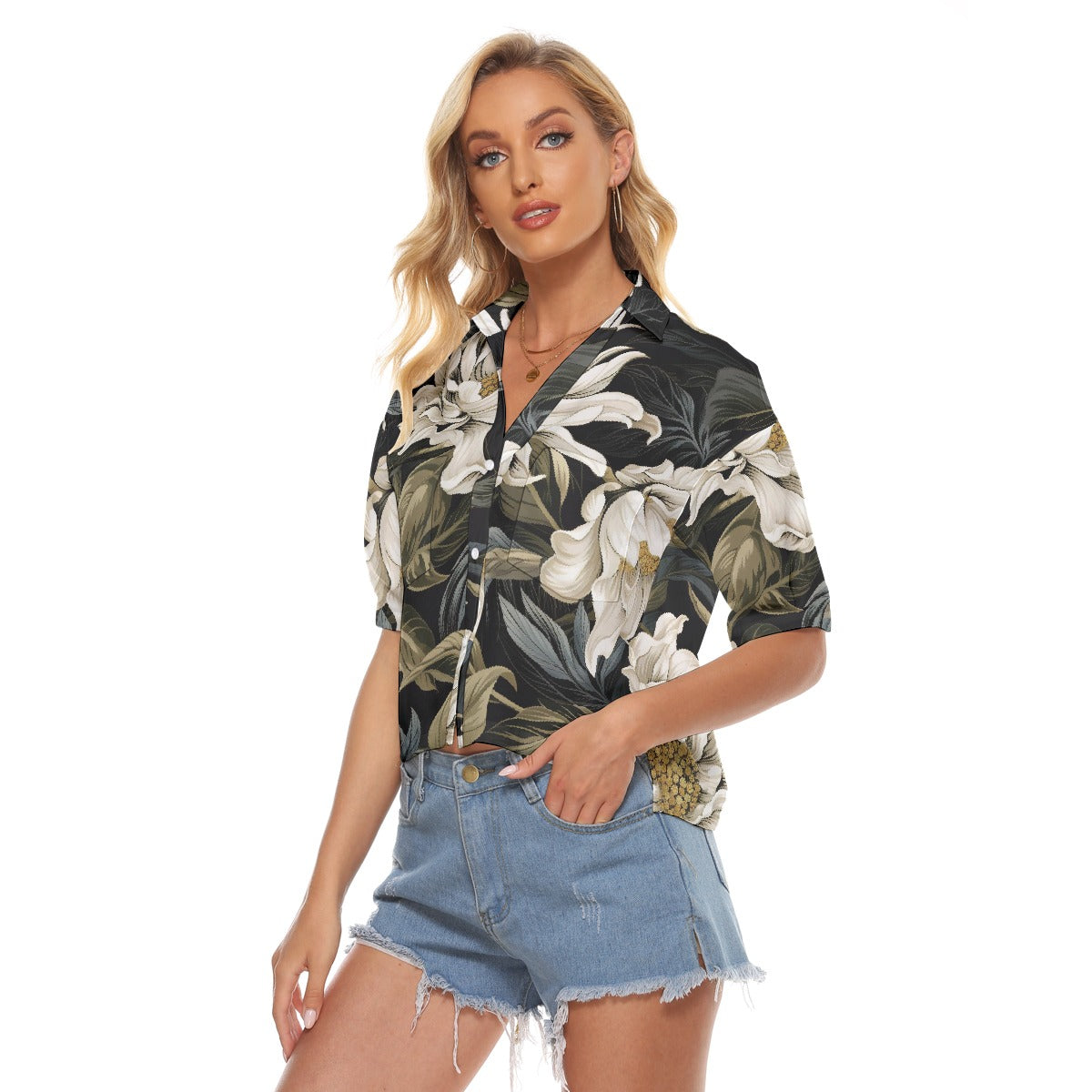 All-Over Print Women's V-neck Shirts