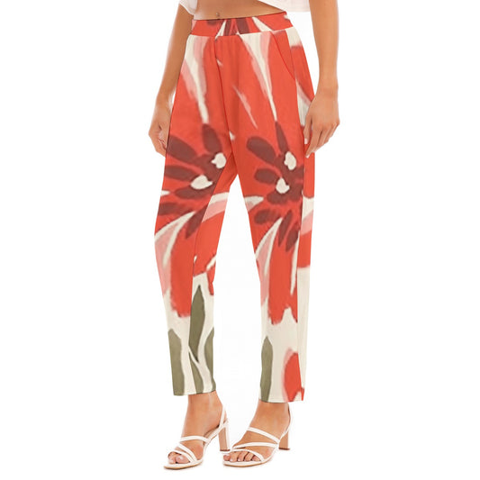 All-Over Print Women's Loose Straight-leg Pants